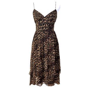 Betsey Johnson Silk Leopard Print Dress